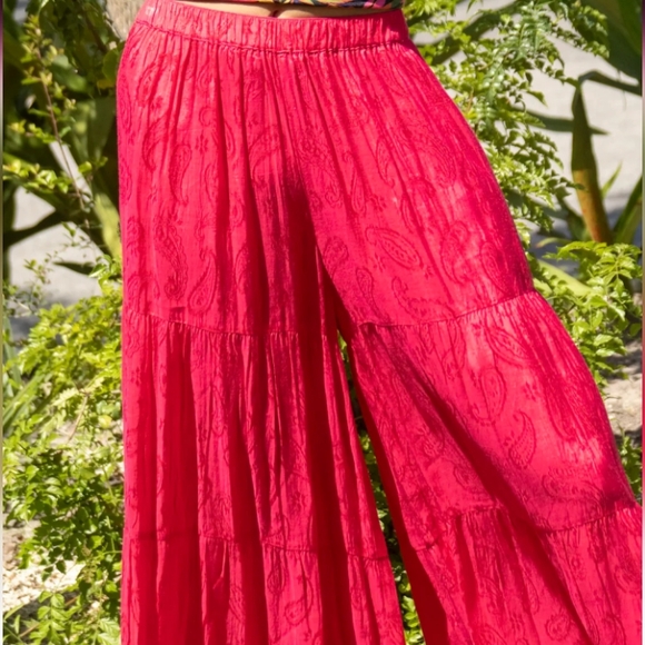 NWT Patti Palazzo Pant in Jacquard Magenta size Small - Picture 2 of 11